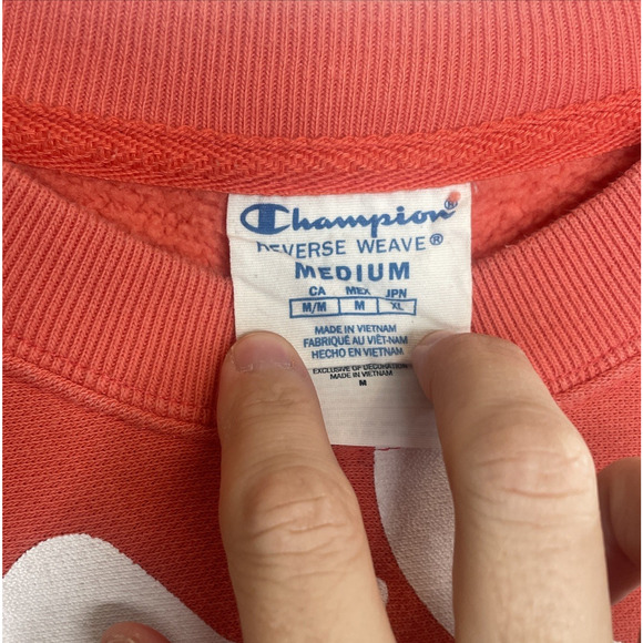 Champion Men's Reverse Weave Sweatshirt Sz M All Over Print Logo Streetwear - Picture 12 of 16